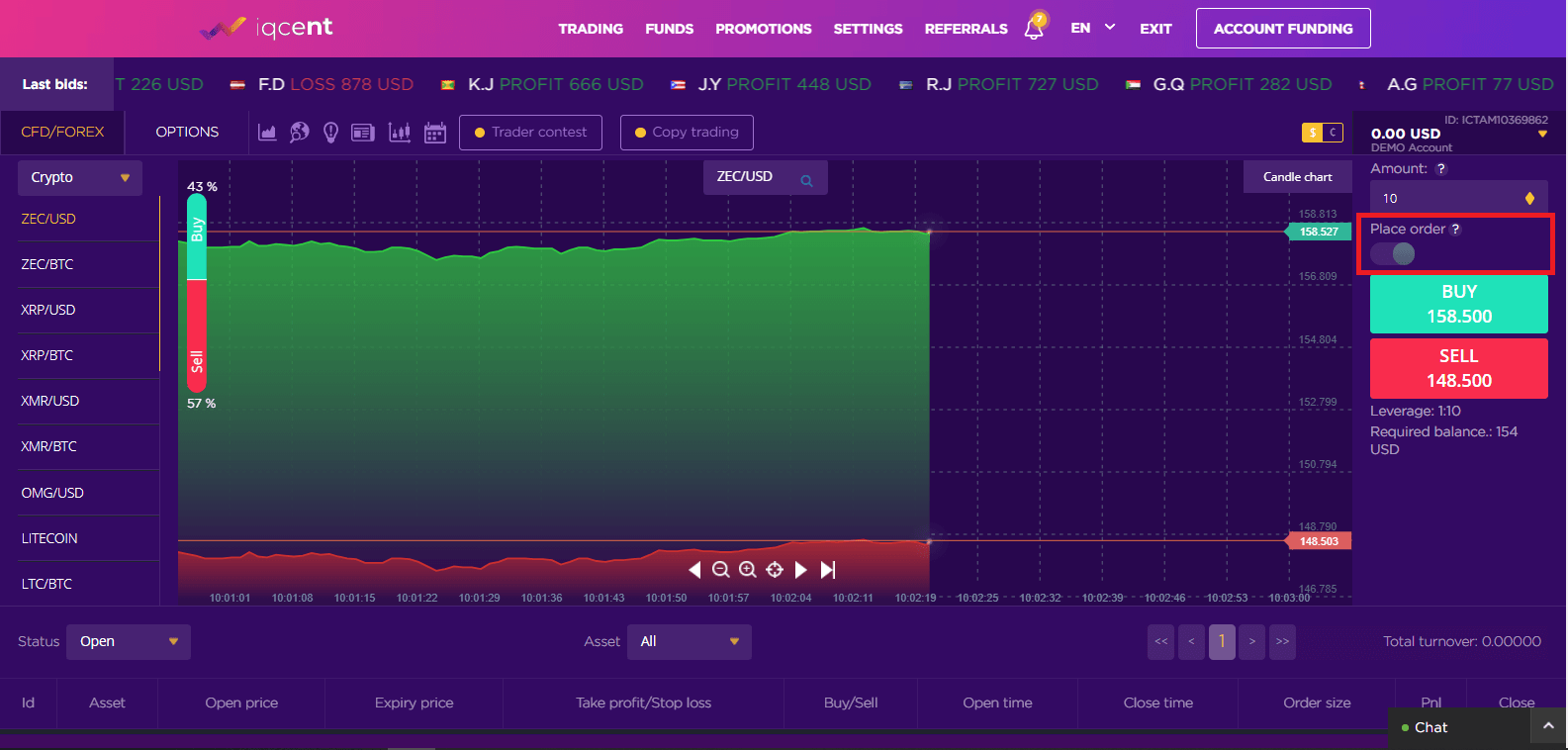 Frequently Asked Questions (FAQ) of Trading in IQcent Frequently Asked Questions (FAQ) of Trading in IQcent