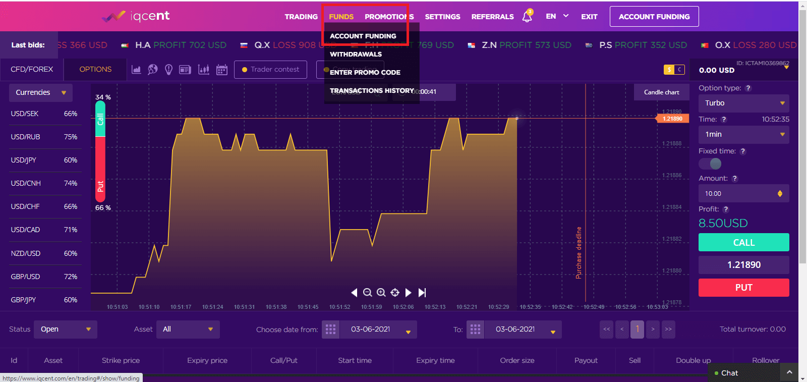 Frequently Asked Questions (FAQ) of Trading in IQcent Frequently Asked Questions (FAQ) of Trading in IQcent