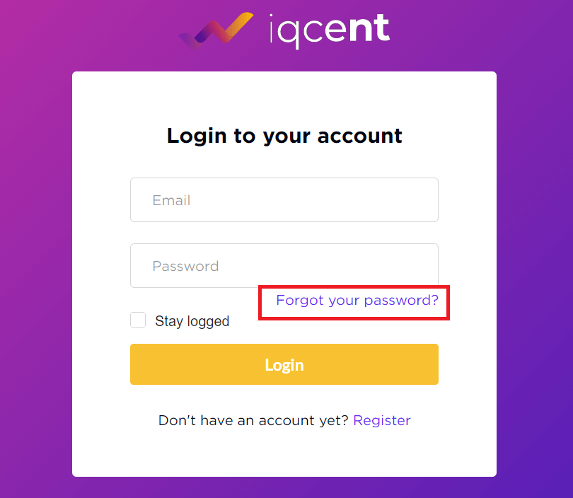 اکاؤنٹ کیسے کھولیں اور IQcent میں سائن ان کریں